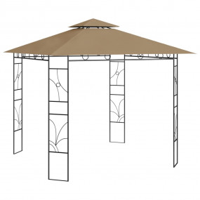 Gazebo Taupe Steel, polyester 10 x 10 x 8.9 ft Durable ...