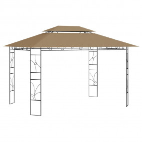 Gazebo Taupe Steel, fabric (100% polyester) with PA coa...