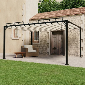 Gazebo Cream Aluminum Large Adjustable Armrests Gazebo