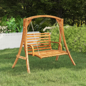Swing Frame Teak Finish Solid Bent Wood Large Durable