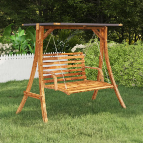 Swing Frame Teak finish and anthracite roof