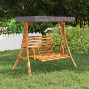 Swing Frame Teak finish with Anthracite roof Bent wood,...