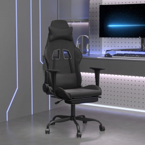 Gaming Chair Black Faux leather, metal, plywood Standar...
