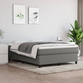 Box Spring Bed with Mattress Dark Grey