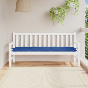 Garden Bench Cushion Blue Oxford fabric 70.9 in x 19.7 ...