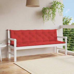 Garden Bench Cushion Set of 2 Red Oxford fabric (100% p...