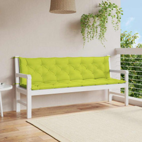 Garden Bench Cushion Set of 2 Bright Green