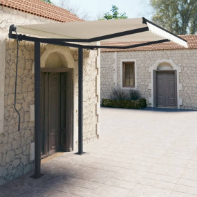 Awning Post Set Anthracite Iron 118.1x96.5 in