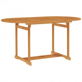Garden Table Teak Solid Teak Wood 59.1x35.4x29.5 in Dur...