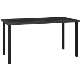 Garden Dining Table Black