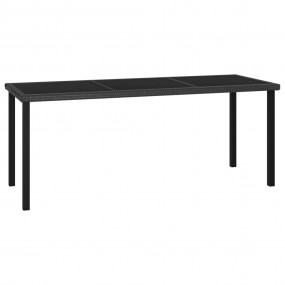 Garden Dining Table Black