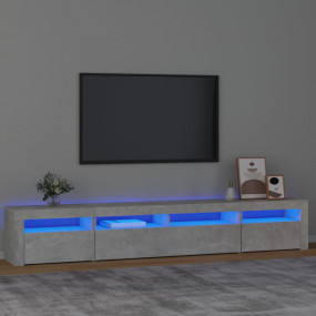 TV Cabinet Concrete gray Engineered wood Large Storage