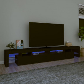 TV Cabinet Black Engineered wood Large TV Cabinet Recta...
