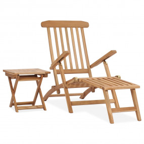 Deck Chair Teak Teak Wood Standard Foldable Deck Chair