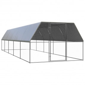 Chicken Cage Silver Galvanized steel Large