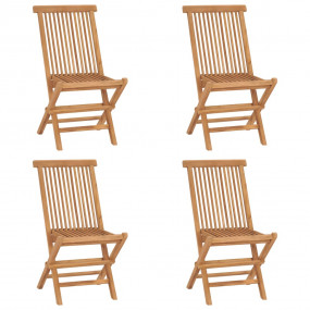 Garden Chair Set of 4 Teak