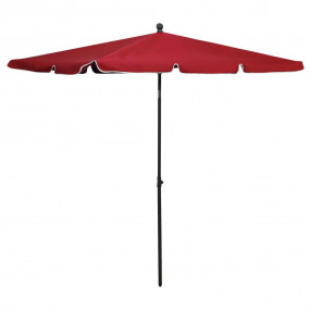 Garden Parasol Bordeaux Red 100% Polyester Fabric 82.7 ...