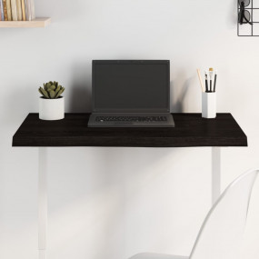 Table Top Dark brown Solid oak wood with a dark finish ...