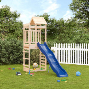 Outdoor Play-set Natural Solid Pine Wood Medium Decorat...