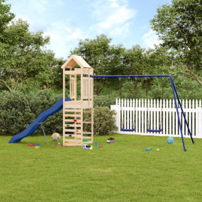 Outdoor Play-set Natural wood, Blue Solid pine wood, Po...