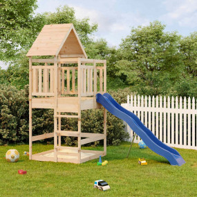 Outdoor Play-set Natural Wood Solid Pine Wood Large Dur...