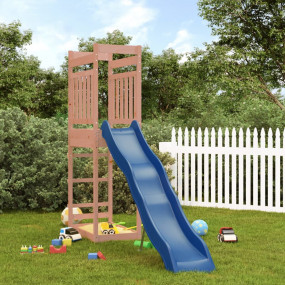 Outdoor Play-set Wooden - natural wood color, Blue slid...