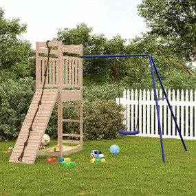 Outdoor Play-set Natural wood, Blue Solid pine wood Lar...