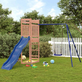 Outdoor Play-set Blue, Natural Wood