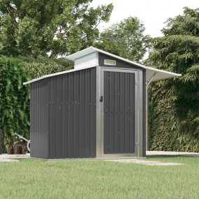 Garden Shed Anthracite Galvanized Steel, PC board Large
