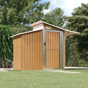 Garden Shed Brown Galvanized steel, PC board Large Gard...