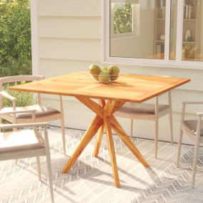 Garden Table Natural Wood Solid Acacia wood Medium Dura...