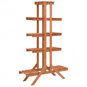 Plant Stand Orange Solid Firwood 32.7 x 9.8 x 52.0 in S...