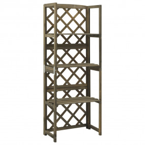 Trellis Gray Solid fir wood 21.7x11.8x55.1 in Shelving ...