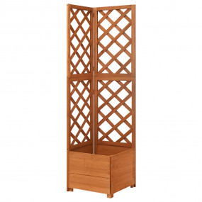 Planter Natural wood Solid fir wood Medium Planter Tria...