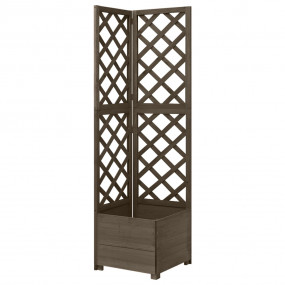 Planter Grey Solid Fir Wood 59.1 in tall Planters Plant...