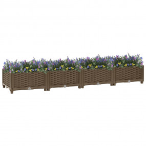 Raised Bed Brown Polypropylene (PP) 63.0 x 15.7 x 9.1 i...