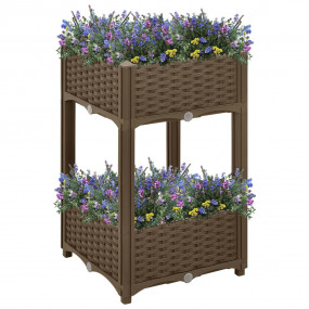 Raised Bed Brown Polypropylene Medium Raised Bed Square