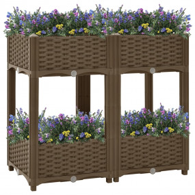 Raised Bed Brown Polypropylene 31.5x15.7x28.0 in Durabl...