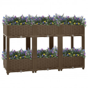 Raised Bed Brown Polypropylene Medium Durable Raised Be...