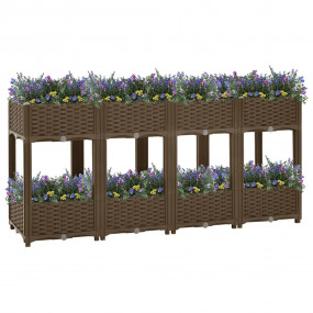 Raised Bed Brown Polypropylene 63 in x 15.7 in x 28 in ...