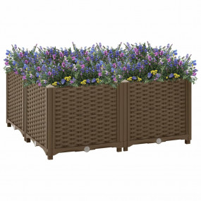 Raised Bed Brown Polypropylene Medium Raised Bed Square
