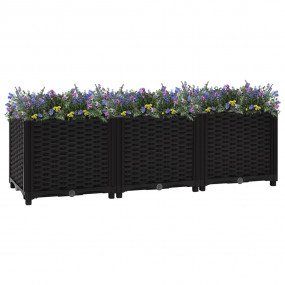Raised Bed Black Polypropylene 47.2x15.7x15.0 in Durabl...