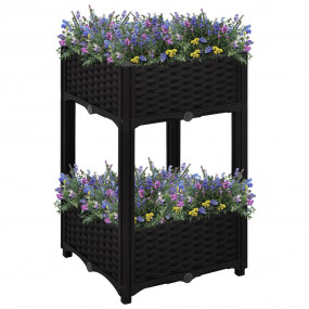 Raised Bed Black Polypropylene 15.7 x 15.7 x 28.0 in Du...