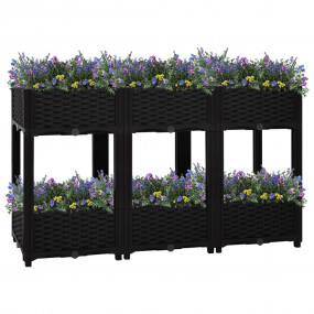 Raised Bed Black Polypropylene Large Raised Bed Rectang...