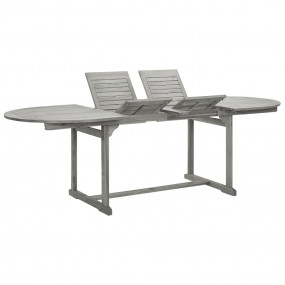 Garden Table Grey with a grey wash finish Solid acacia ...