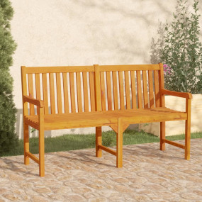 Garden Bench Natural Brown Solid Acacia Wood Large Dura...