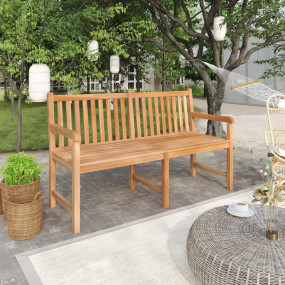Garden Bench Teak Solid Teak Wood 59.1 in Sturdy Garden...