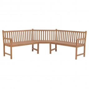Corner Bench Natural Teak Teak wood Large Durable Corne...