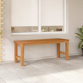 Bench Brown Solid Teak Wood 45 in Strong Bench Rectangu...
