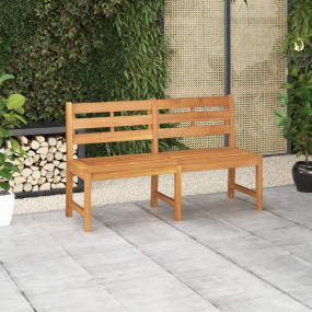 Garden Bench Warm Brown Teak Wood Large Durable Garden ...